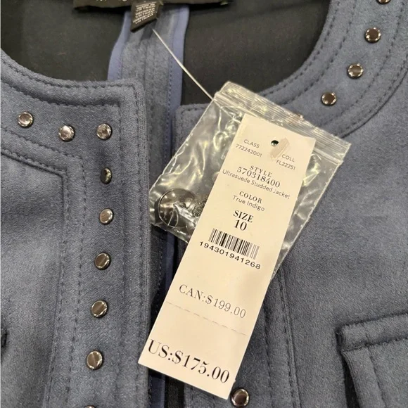 NWT WHBM Vegan Suede Stylist Jacket size 10 - Picture 5 of 9